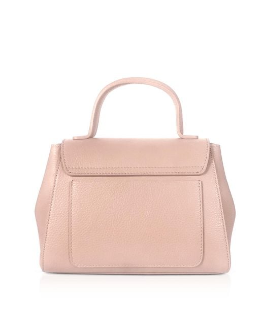 Le Parmentier Pink Ladyfinger Top Handle Ladybag W/Strap
