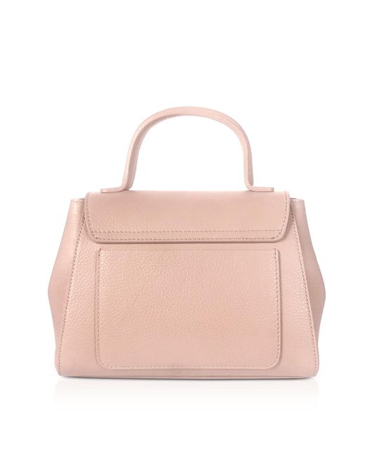 Le Parmentier Pink Ladyfinger Top Handle Ladybag W/Strap