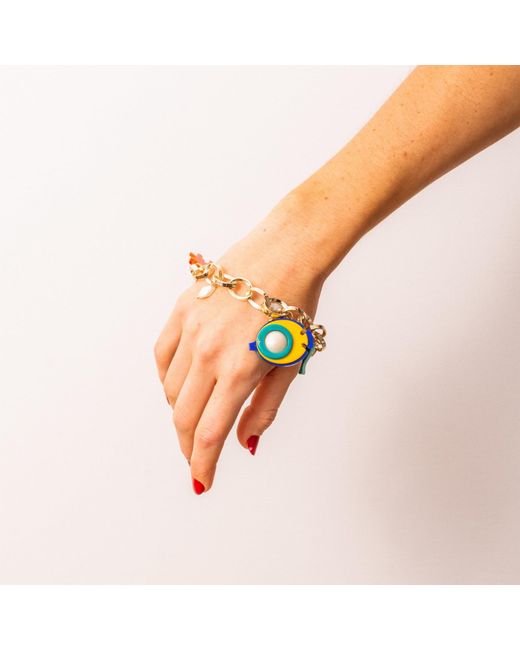 Gissa Bicalho Blue Handmade Bracelet Charm Fish Tang