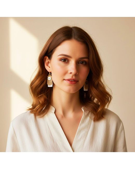 Hilo De Mar Metallic Handmade Earrings