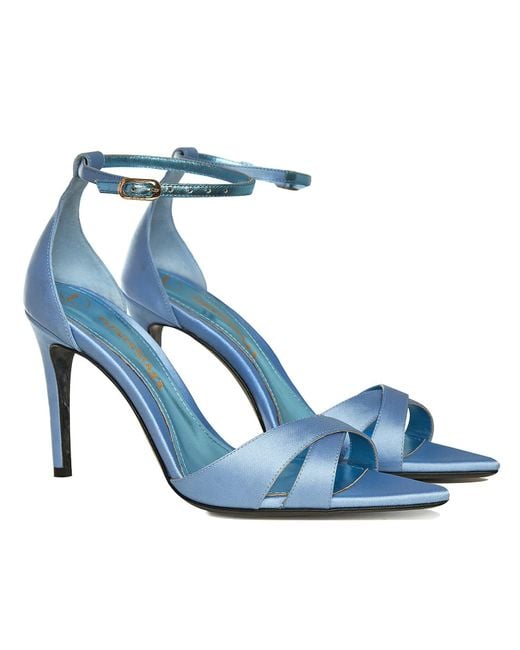 Ginissima Blue Thea Baby Satin Sandals