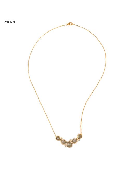 Artisan Metallic Ice Diamond & Diamond Necklace