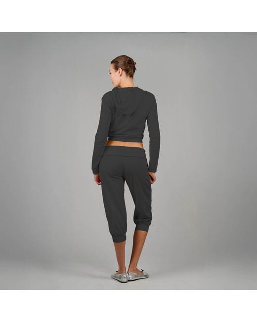 Love and Nostalgia Gray Weekender Capri Track Pant