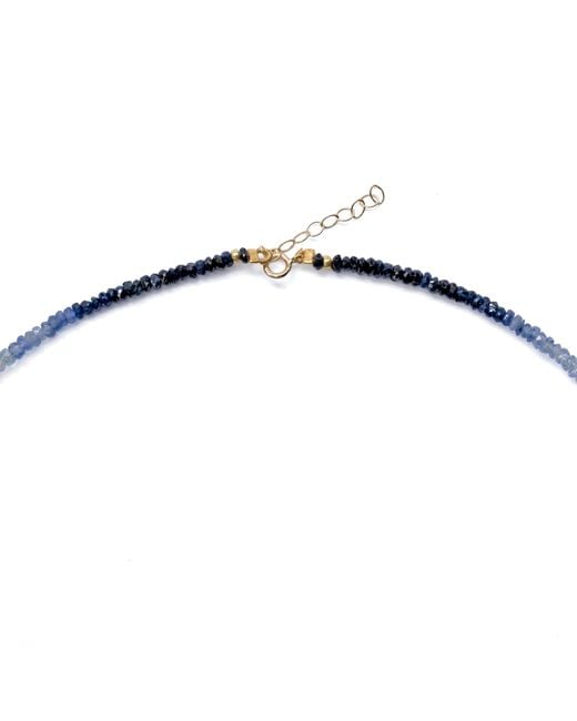 Bombyx House Metallic Birthstone September Sapphire Ombre Bead Necklace