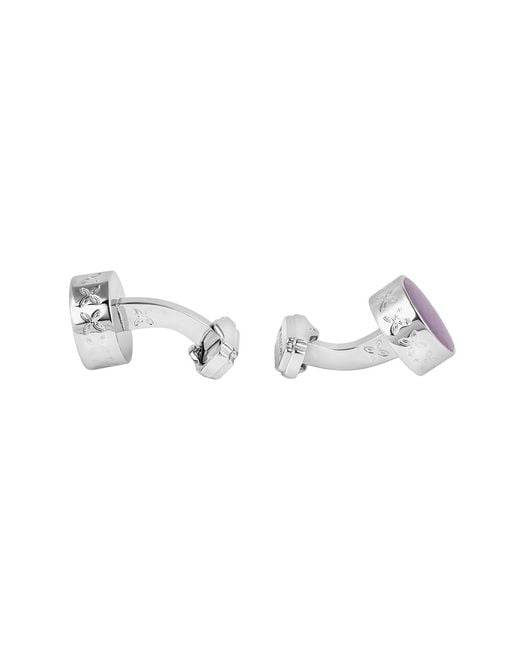 Tateossian Purple Thompson Brick Cufflinks for men