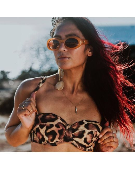 Deessa Ibiza Black Neutrals Leopard Print Tummy Control High-Waisted Shapewear Bikini Bottom Made
