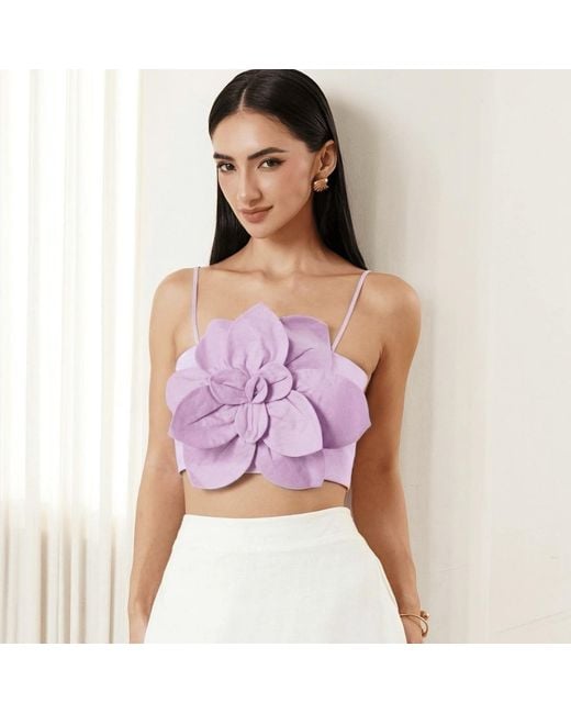 Yumi Kim Purple Sahara Lilac Linen Top