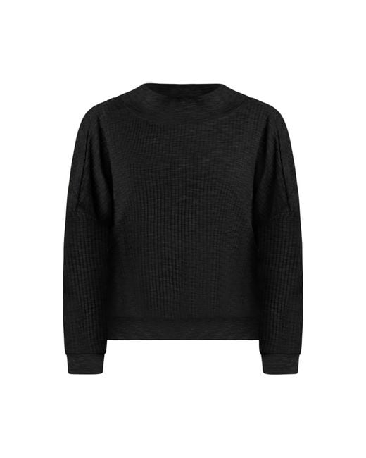 Known Supply Black Mock Neck Long Sleeve Top