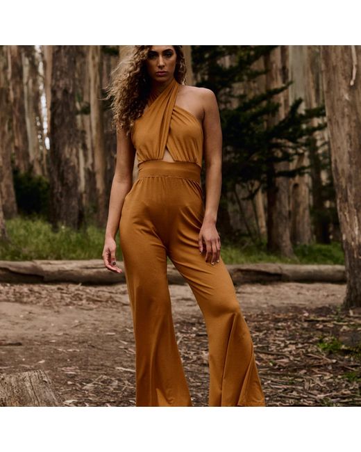 Italia A Collection Orange The Tropez Glam Jumpsuit