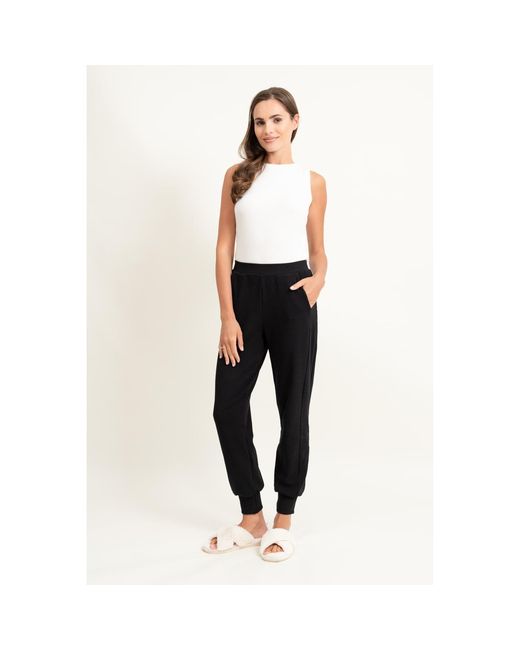 Oh!Zuza Black Cotton Ribbed Sweatpants