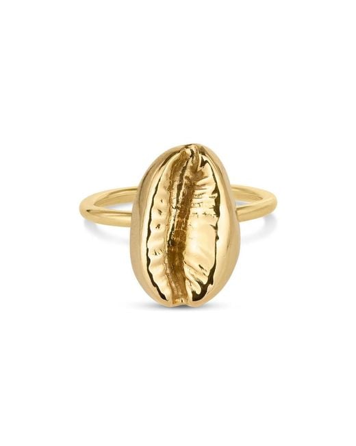 Arianne Delaney Metallic Cowrie Shell Ring18Ct Vermeil