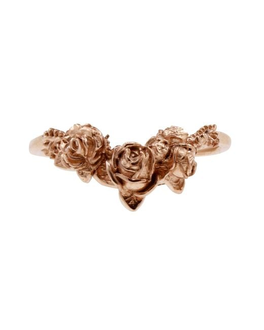 Lee Renee Brown Rose Chevron Ring – Rose Gold