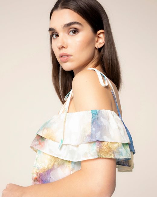 Niza Blue Off-Shoulder Dress Hawaii
