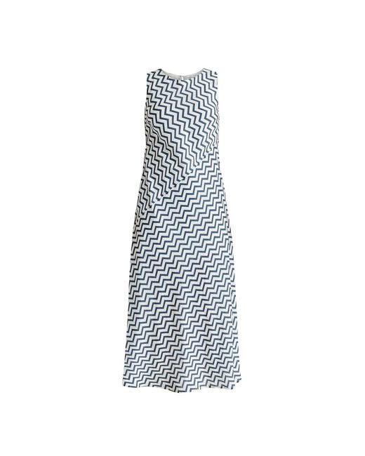 Paisie Blue A-Line Midaxi Dress