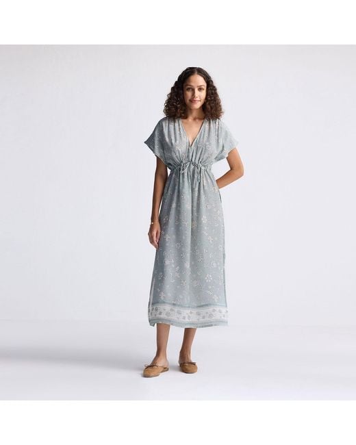 REISTOR Gray Gathered Maxi Dress