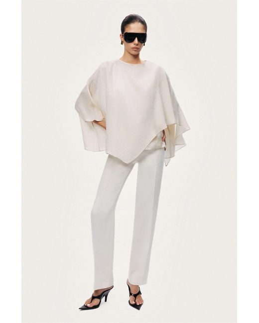 Nocturne Natural Fluid Cape Blouse