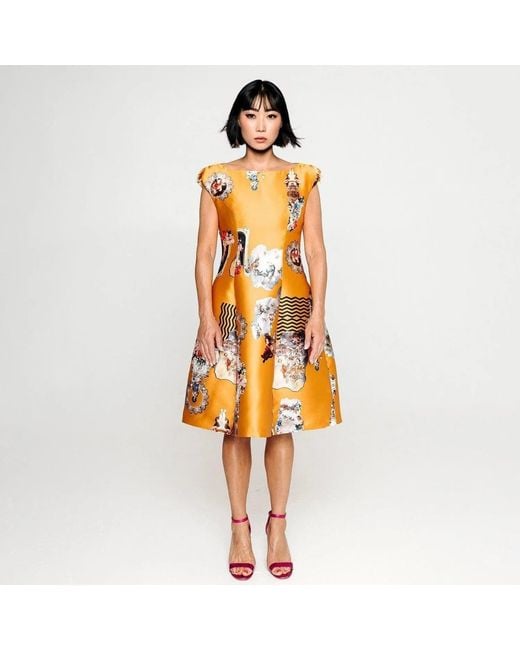Maxjenny Orange Midi Dress C