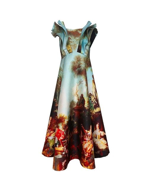 Maxjenny Green Garden Royal Vest Dress – Sculptural Collar