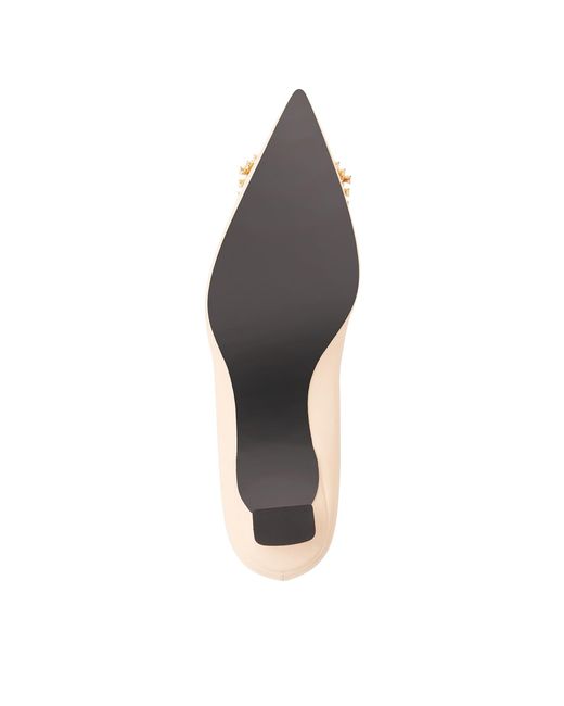 Beautiisoles by Robyn Shreiber Made in Italy Natural Neutrals Elsie Leather Dressy Low Heel Pump For Valentine Evening & Wedding Bridal