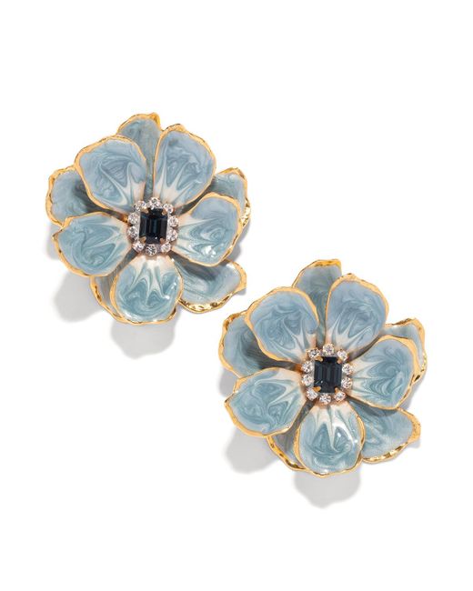 The Pink Reef Blue Dusty Large Hand Painted Jewel Box Florals