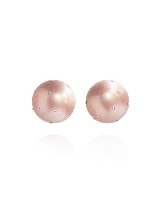 Saule Label Pink Rose Gaia Mini Crystal Earrings
