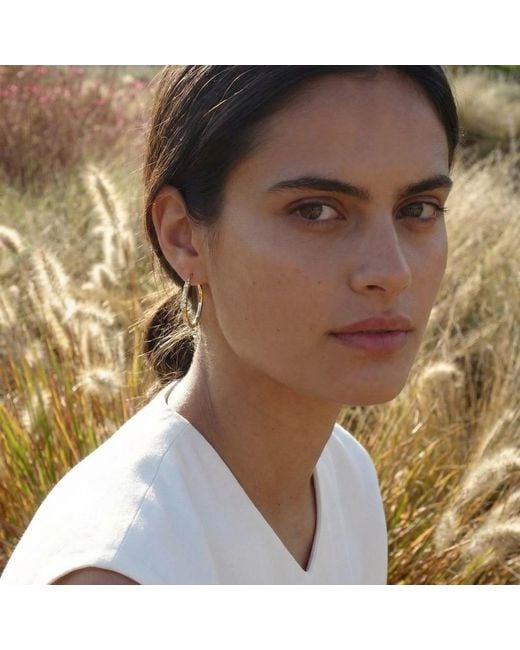 Martina Rozenberg Smira Jewelry Metallic Pedra Earrings