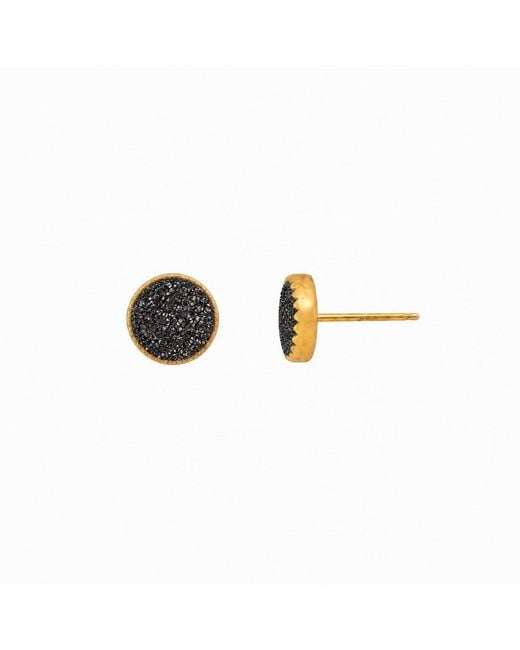 Heather Hawkins Jewelry Metallic Drusy Quartz Serrated Studs