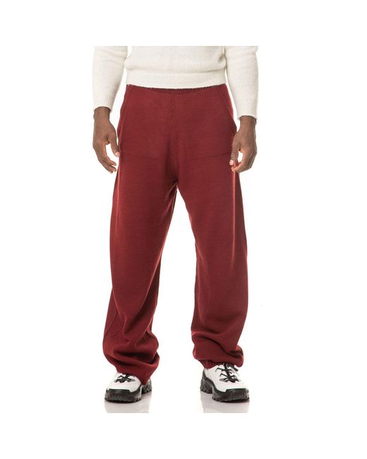 Maison Bogomil Red Wide Legged Pant for men