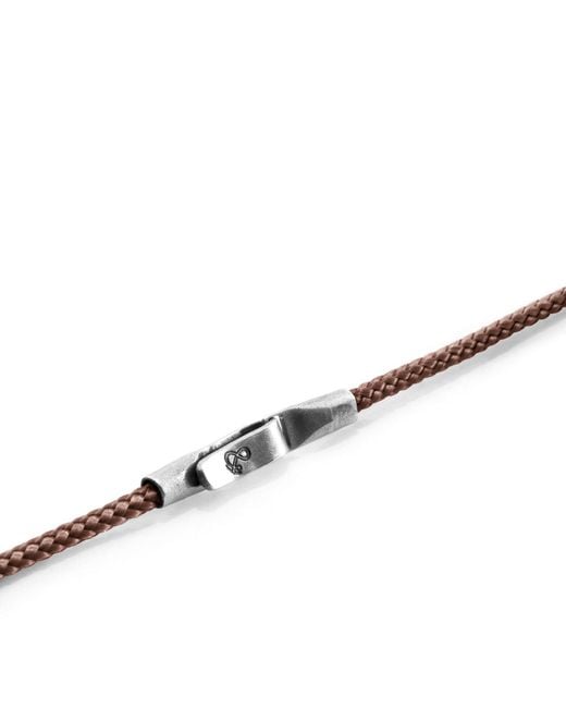 Anchor and Crew Brown Copper Liverpool & Rope Bracelet
