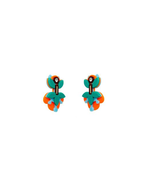 Gissa Bicalho Multicolor Handmade Acrylic Earring Petunia Medium