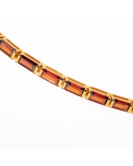 Belinda Jewelz Metallic Bianca Baguette Garnet Tennis Bracelet