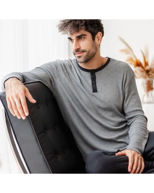 Zd - Zero Defects Gray Long Modal Pyjamas Max for men