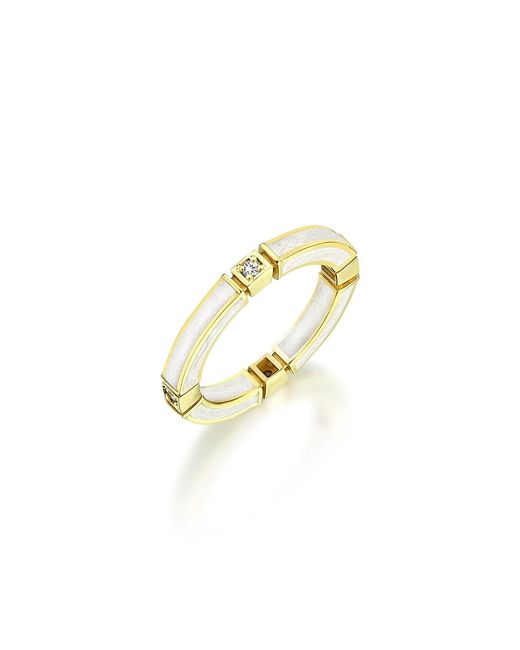 C|Nd|N by Candan Balto Metallic Megaron & Mother Of Pearl Enamel Ring