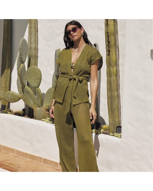 ARMS OF EVE Green Sardinia Wrap Top