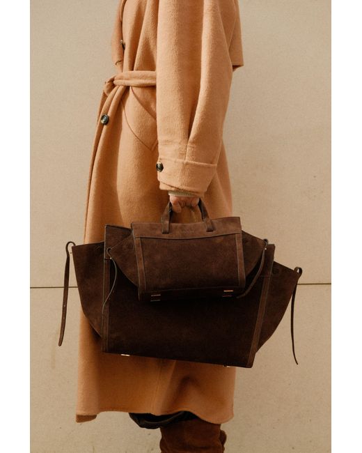 Saonara Brand Brown Mini Shopping Chocolat Suede