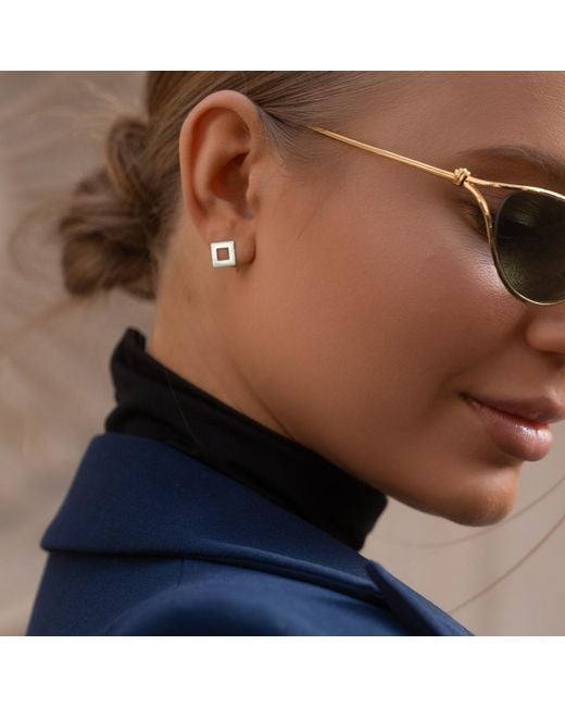 Gallery Metallic Rhombus Earrings