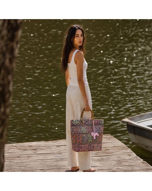 Ruj Heritage Pink Picnic Bag Jacquard