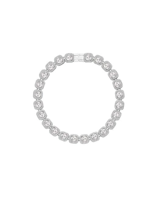 Arte Madrid Metallic Pet It On Heart-Shaped Riviere Necklace