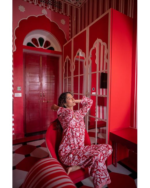 NoLoGo-chic Blue Hand Block Printed Pj's