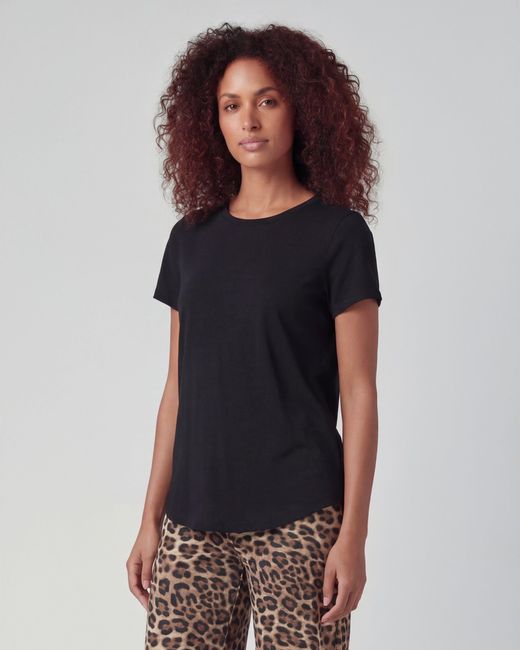 Lords of Harlech Black Katherine Cap Sleeve Top