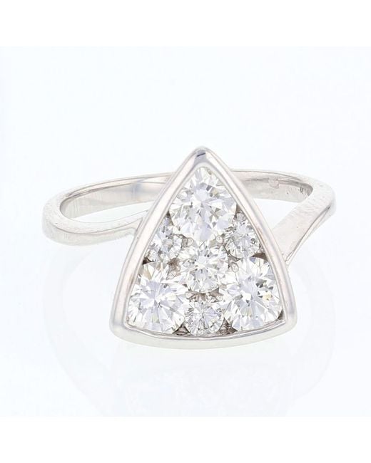 Artisan White 18K Triangle Diamond Cluster Ring