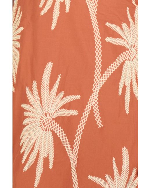 Traffic People Orange Palms Of Promise Rene Dress