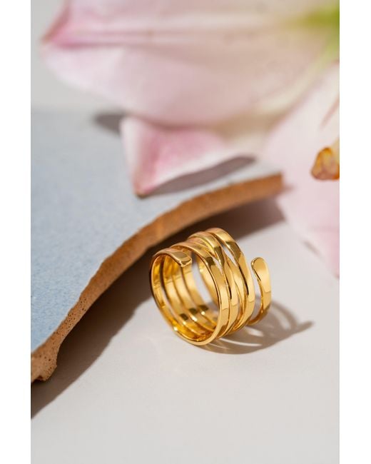 Zynnia Collective Metallic Bold Wrap Ring
