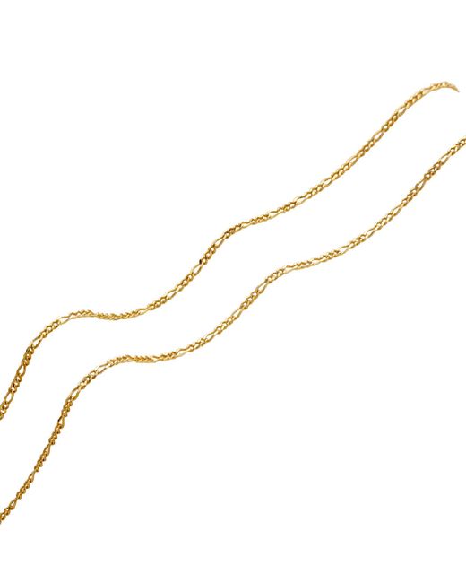 Posh Totty Designs Metallic 9Ct Solid Figaro Chain Necklace