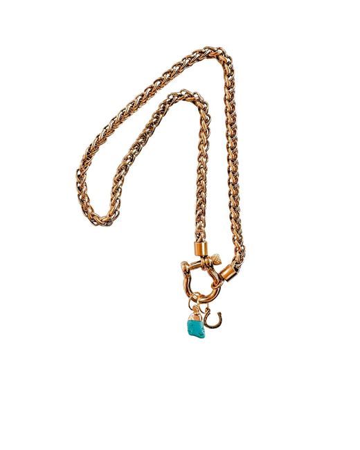Babaloo Metallic Cable Carabiner Charm Necklace