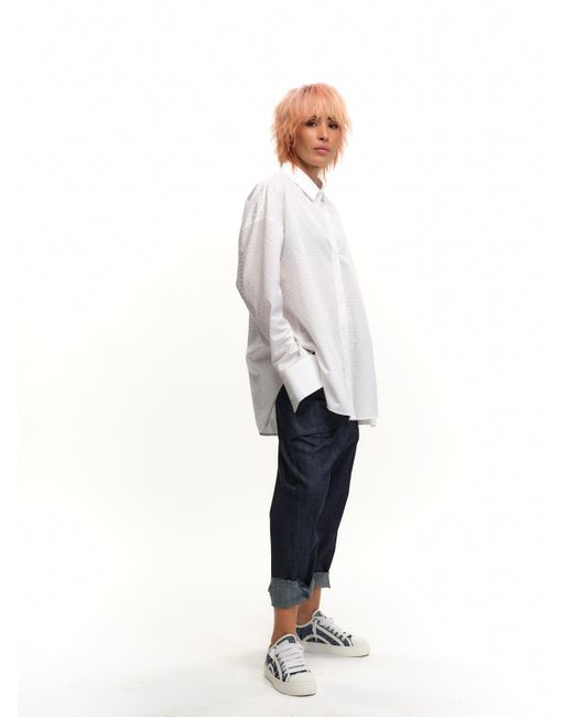 Clothes by Locker Room White Swiss-Dot Button-Down Shirt
