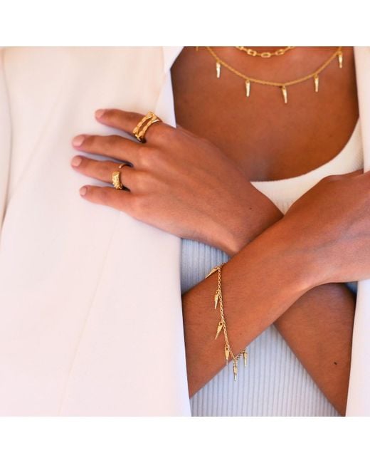 Linda Fiore Metallic Horn Bracelet Vermeil