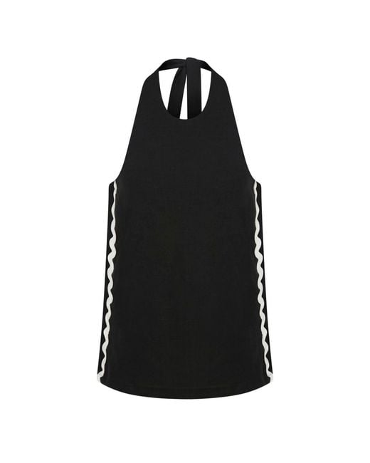 Thisisu Collection Black Wavy Top