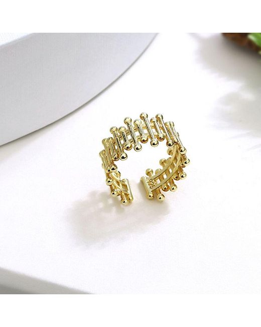 Spero London Metallic Multiple Bar Sterling Ring