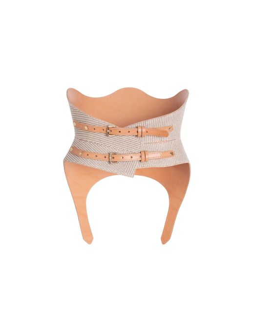 Concepto White Neutrals Luxe Leather Corset Belt